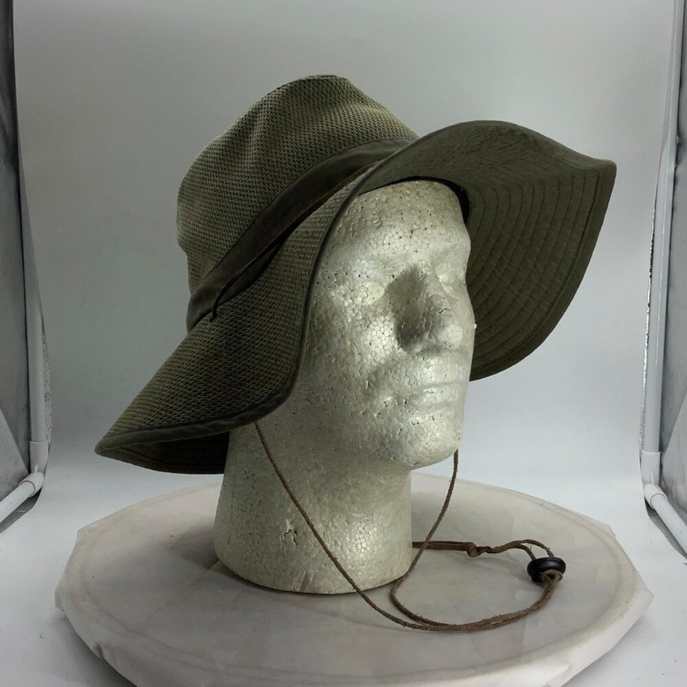 Royal Resortwear Boonie Outdoor Hat Men One Size Drawstring Strap‎ Olive Green